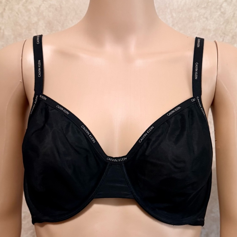 Nwot Calvin klein Mesh Unlined demi Bralette size 36D